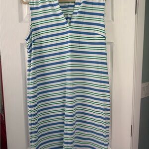Southern Tide Blue and Green Striped Top